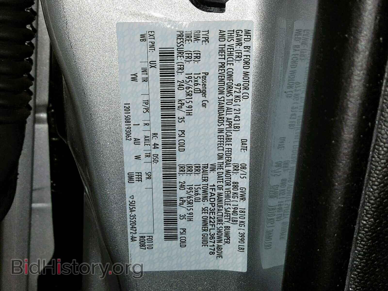 2015 FORD FOCUS - VIN: 1FADP3E22FL367178 - Photo 10
