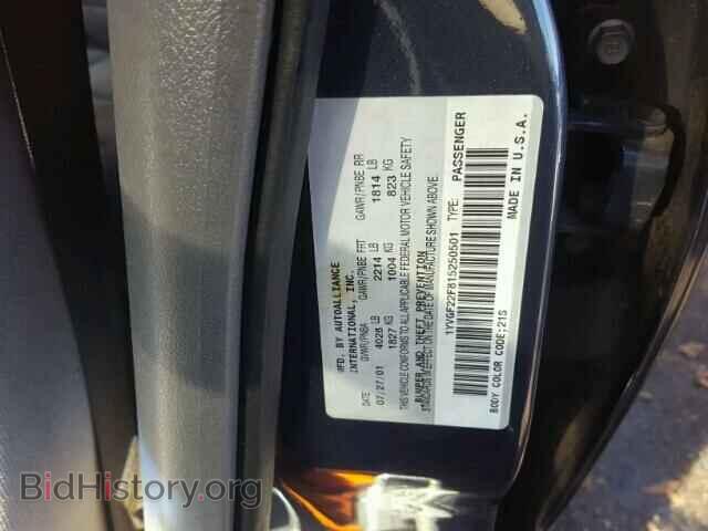 2001 MAZDA 626 - VIN: 1YVGF22F815250501 - Фото 10
