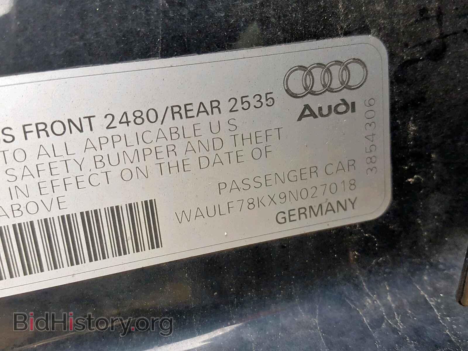 2009 AUDI A4 - VIN: WAULF78KX9N027018 - Фото 10