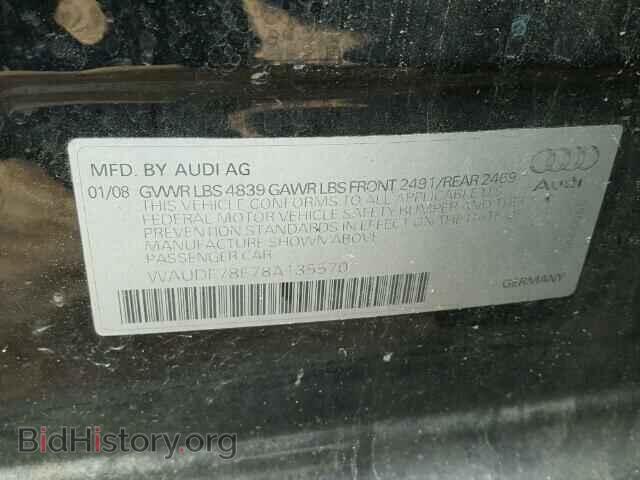2008 AUDI A4 - VIN: WAUDF78E78A135570 - Фото 10