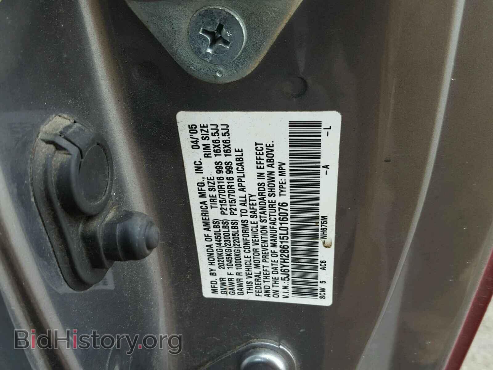2005 HONDA ELEMENT - VIN: 5J6YH28615L016076 - Фото 10