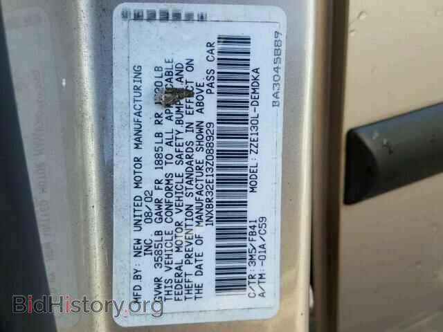 2003 TOYOTA COROLLA - VIN: 1NXBR32E13Z088929 - Фото 10