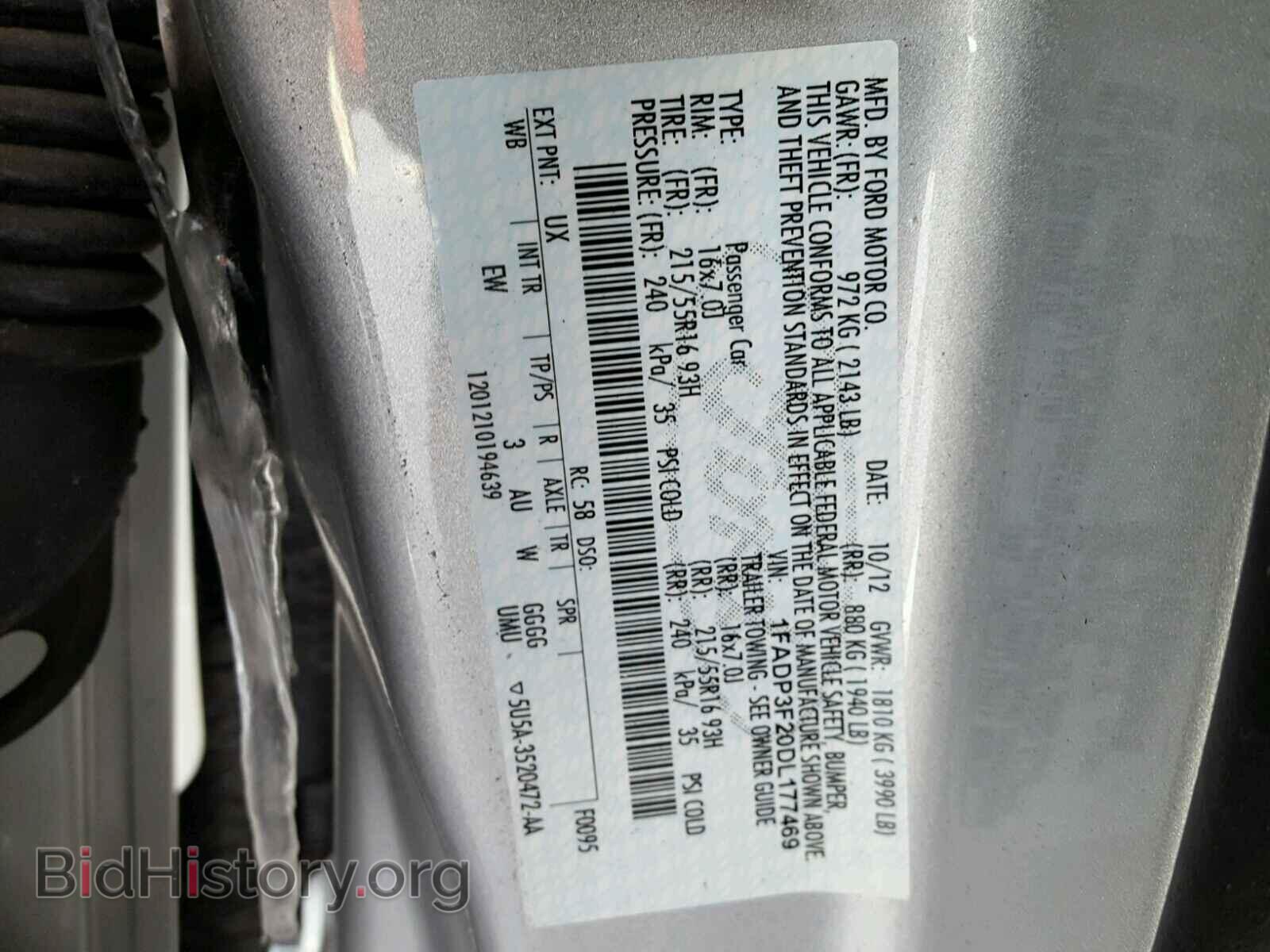 Photo 1FADP3F20DL177469 - FORD FOCUS 2013