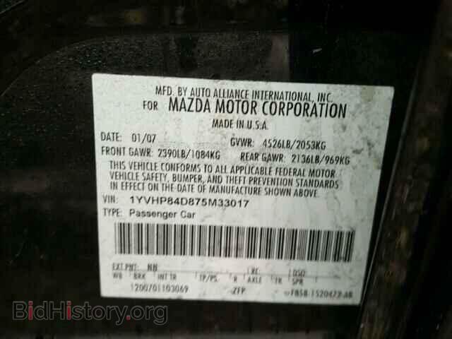 2007 MAZDA 6 - VIN: 1YVHP84D875M33017 - Photo 10