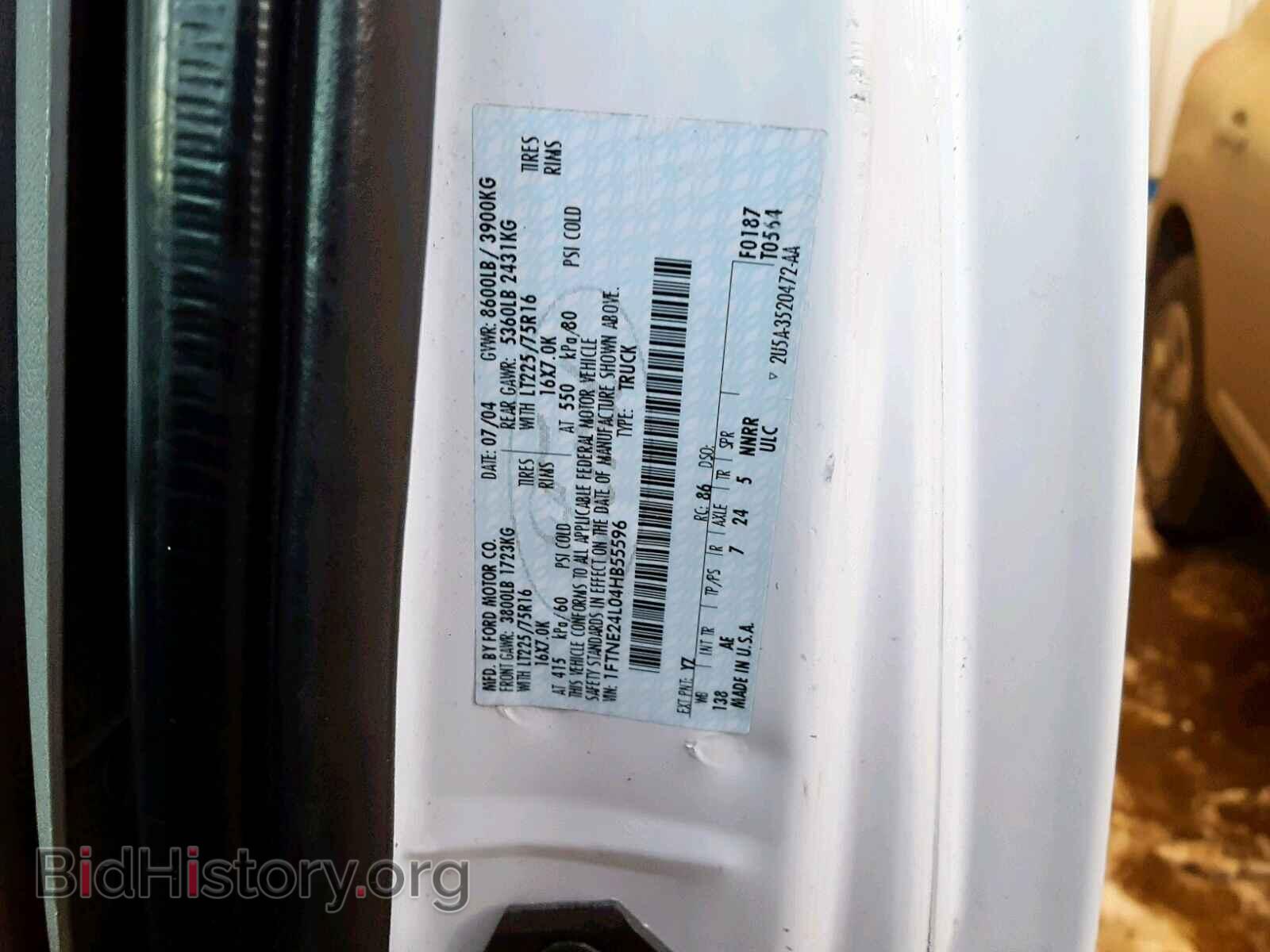 2004 FORD ECONOLINE - VIN: 1FTNE24L04HB55596 - Photo 10