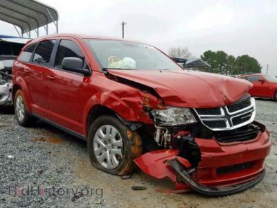 2015 Dodge JOURNEY SE, red — VIN 3C4PDCAB9FT531469, Copart