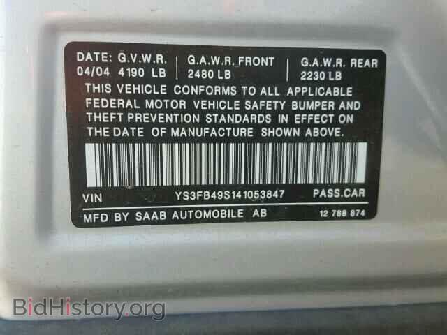 2004 SAAB 9 3 - VIN: YS3FB49S141053847 - Photo 10