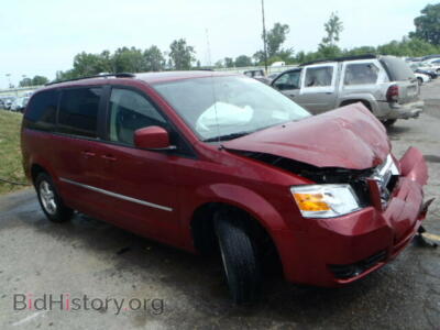 2010 Dodge CARAVAN Grand Cara, red — VIN 2D4RN5D16AR499289, Copart