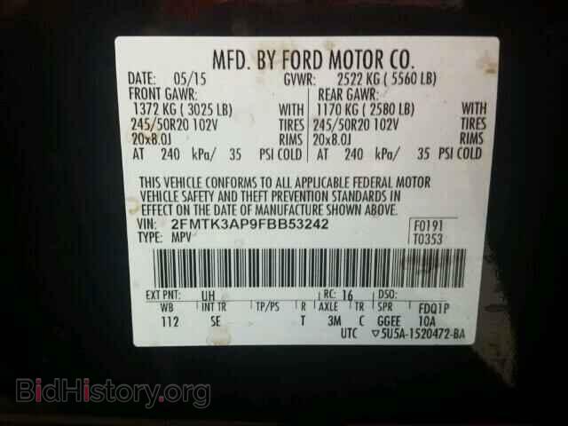 2015 FORD EDGE - VIN: 2FMTK3AP9FBB53242 - Фото 10