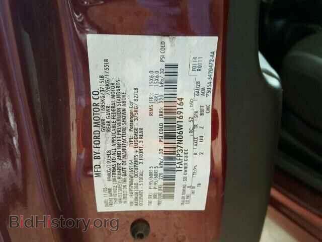 2006 FORD FOCUS - VIN: 1FAFP37N06W169164 - Фото 10