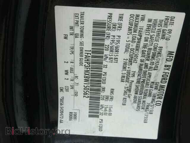 2011 FORD FOCUS - VIN: 1FAHP3FNXBW150562 - Фото 10
