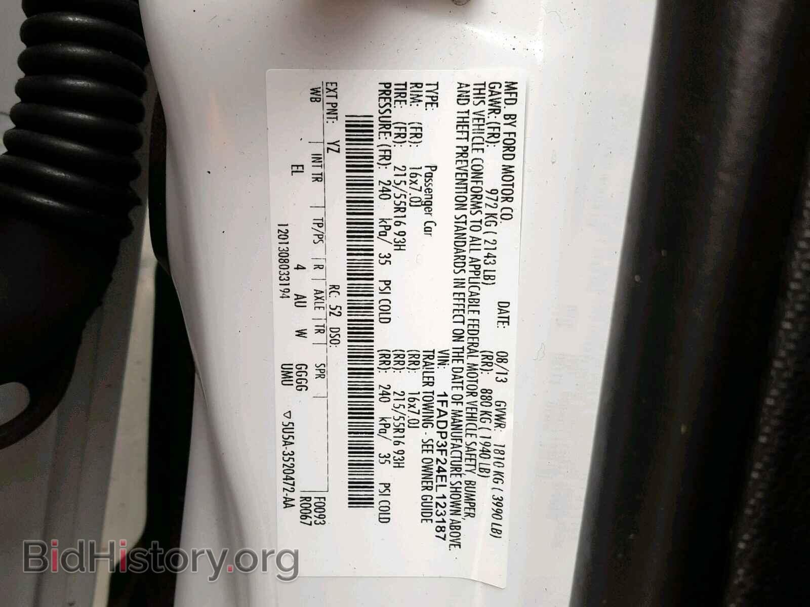 2014 FORD FOCUS SE - VIN: 1FADP3F24EL123187 - Фото 10