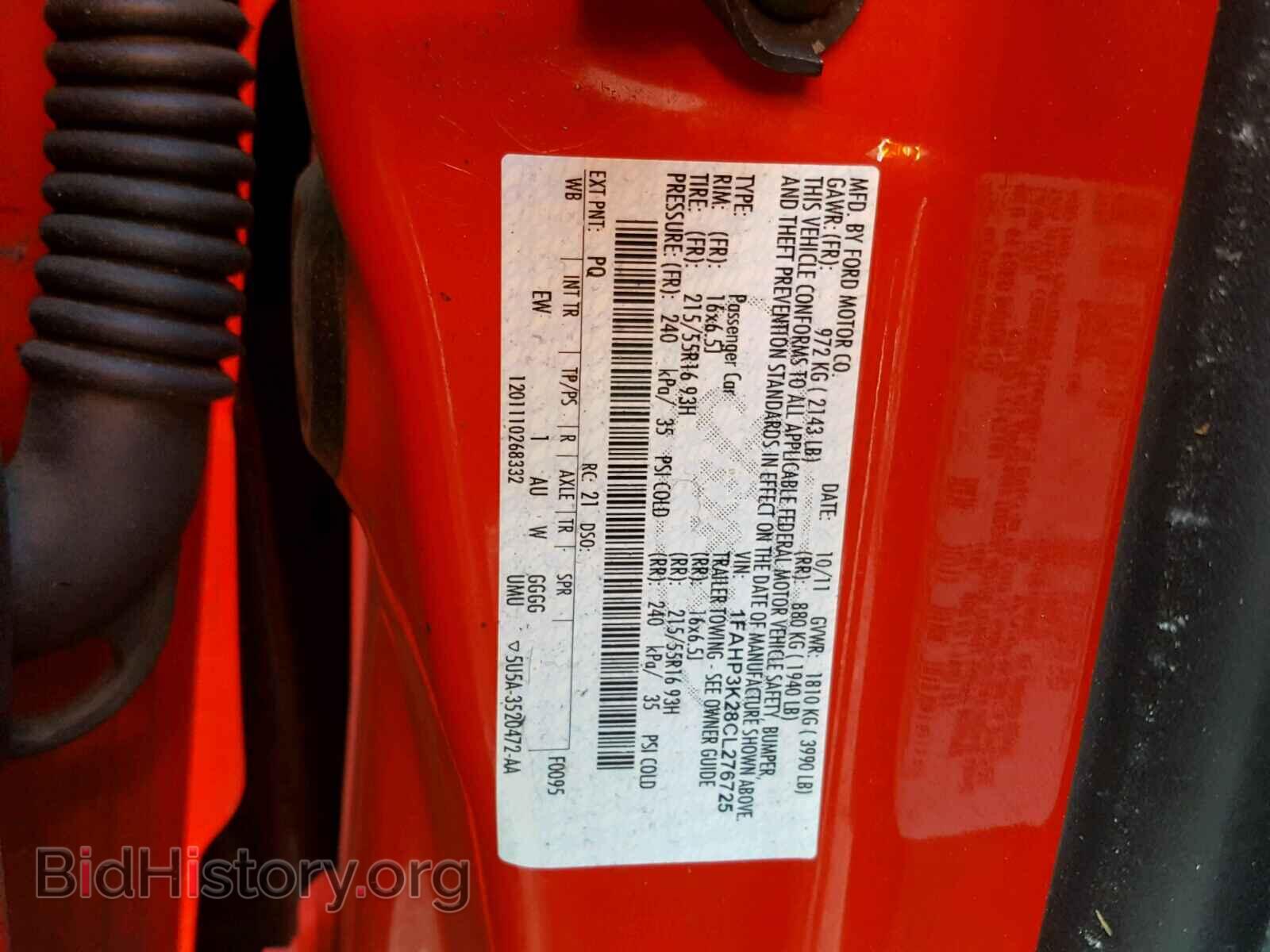 2012 FORD FOCUS - VIN: 1FAHP3K28CL276725 - Photo 10