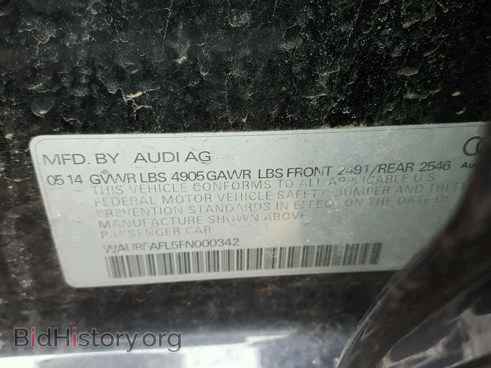 2015 AUDI A4 - VIN: WAUBFAFL5FN000342 - Фото 10