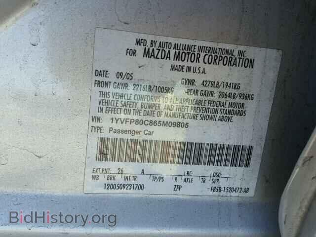 2006 MAZDA 6 - VIN: 1YVFP80C865M09805 - Photo 10