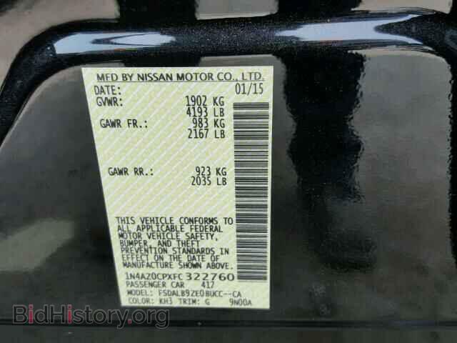 2015 NISSAN LEAF - VIN: 1N4AZ0CPXFC322760 - Фото 9