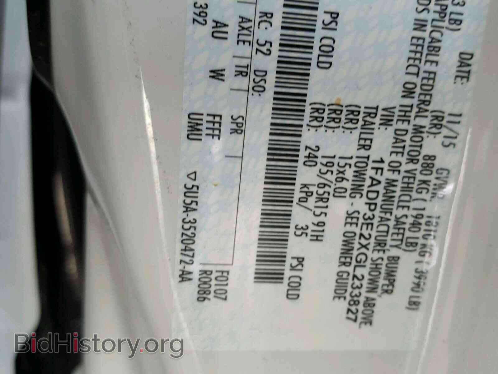 2016 FORD FOCUS - VIN: 1FADP3E2XGL233827 - Фото 10