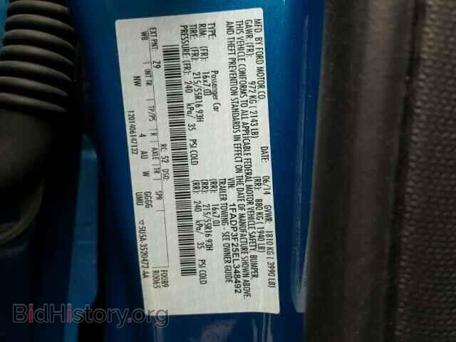 2014 FORD FOCUS - VIN: 1FADP3F25EL348492 - Фото 10