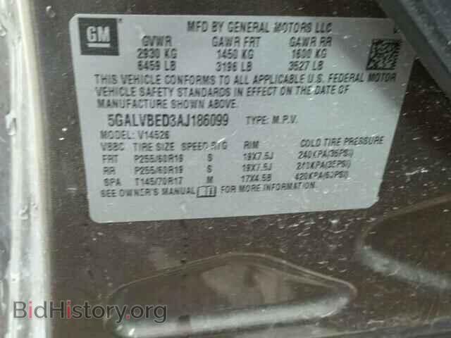 2010 BUICK ENCLAVE - VIN: 5GALVBED3AJ186099 - Photo 10