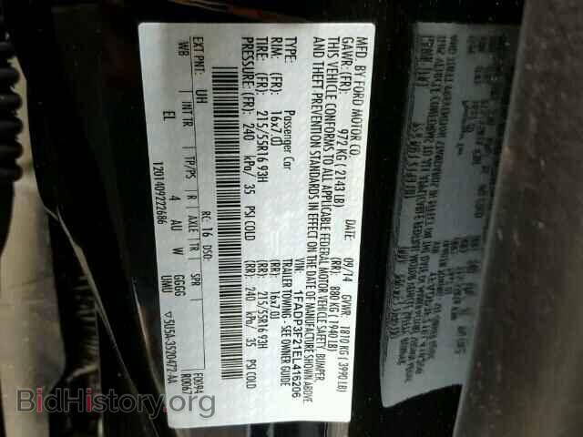 2014 FORD FOCUS - VIN: 1FADP3F21EL416206 - Photo 10