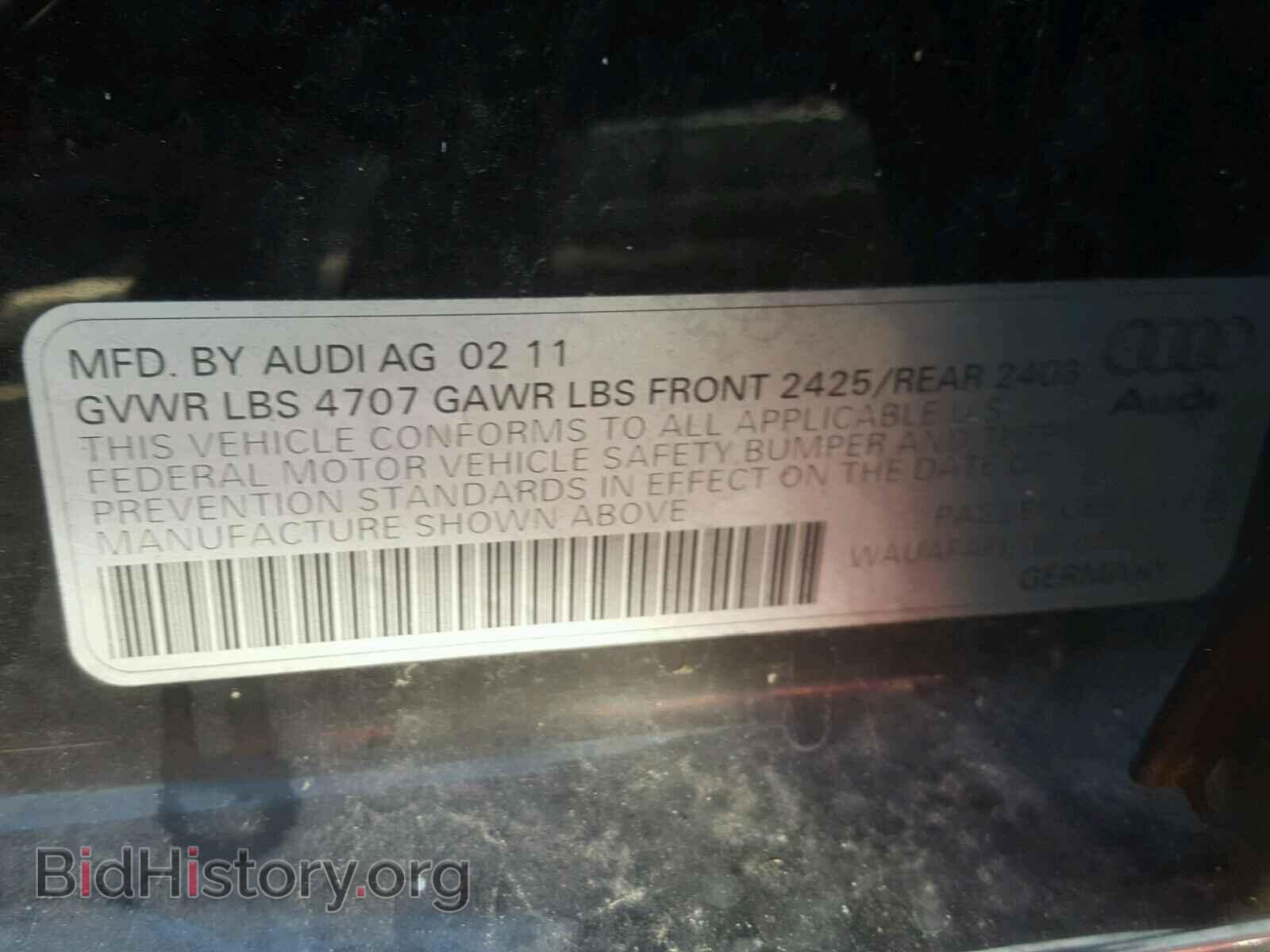 2011 AUDI A4 - VIN: WAUAFAFL7BN044297 - Photo 10