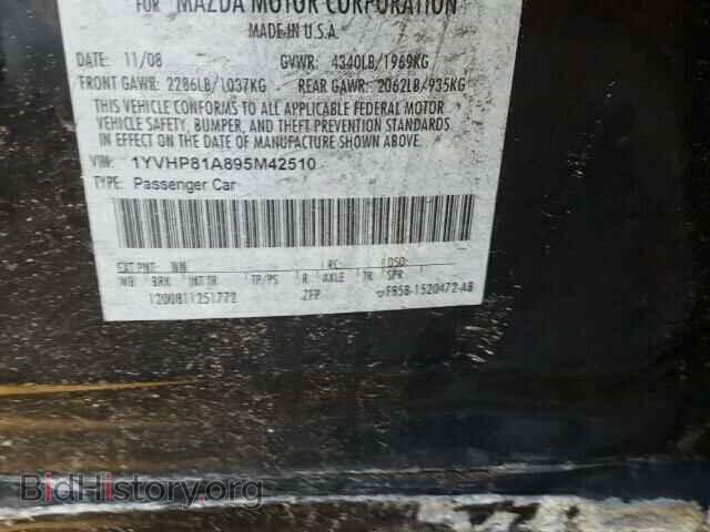 2009 MAZDA 6 - VIN: 1YVHP81A895M42510 - Фото 10