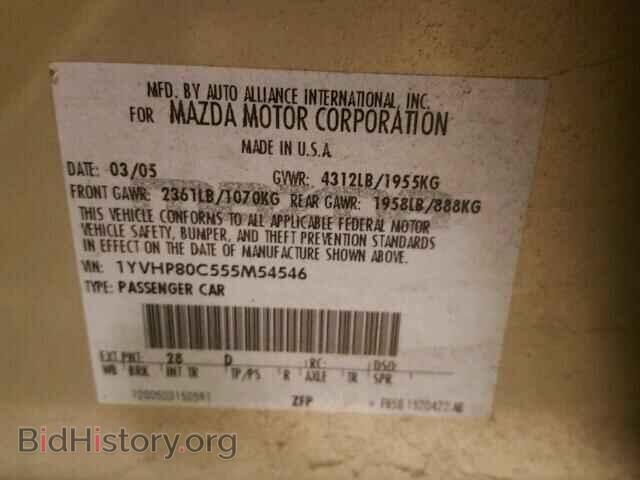 2005 MAZDA 6 - VIN: 1YVHP80C555M54546 - Фото 10