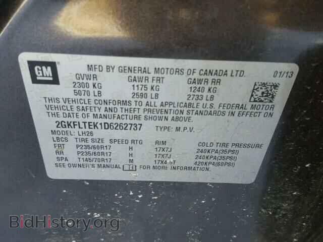 2013 GMC TERRAIN - VIN: 2GKFLTEK1D6262737 - Photo 10