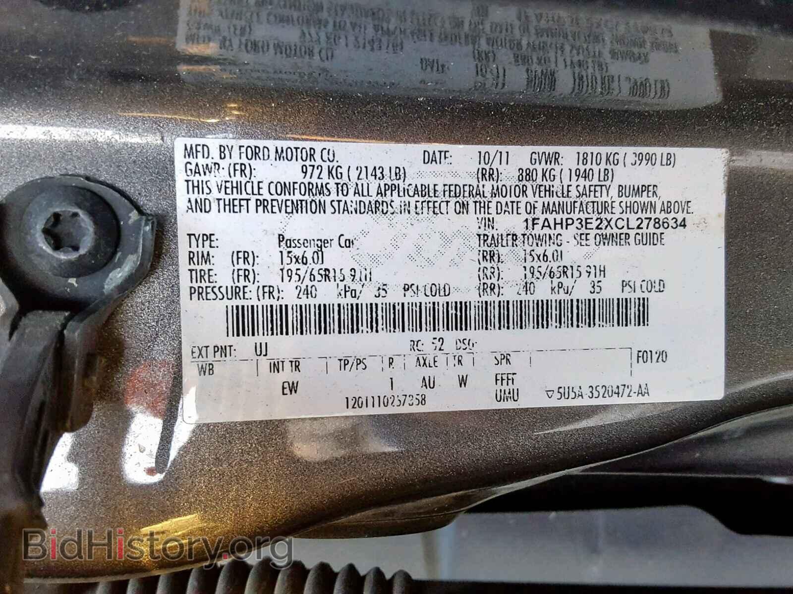 2012 FORD FOCUS - VIN: 1FAHP3E2XCL278634 - Photo 10
