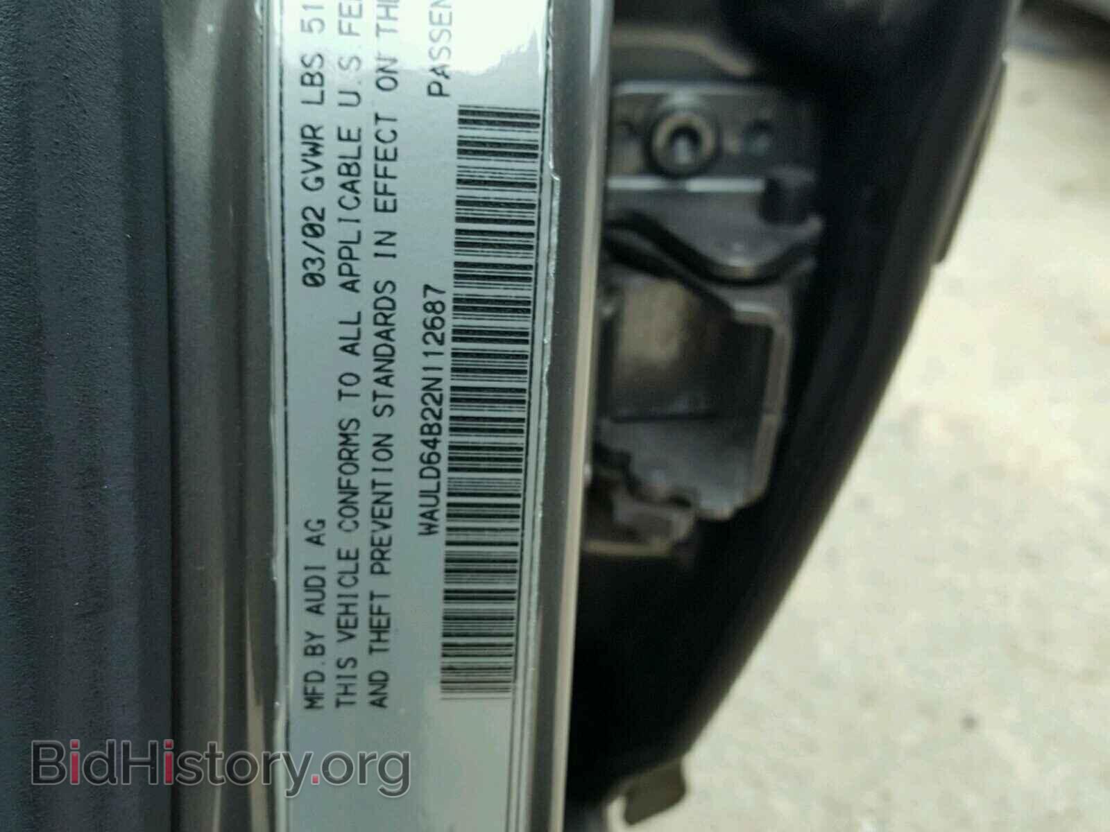 2002 AUDI A6 - VIN: WAULD64B22N112687 - Фото 10