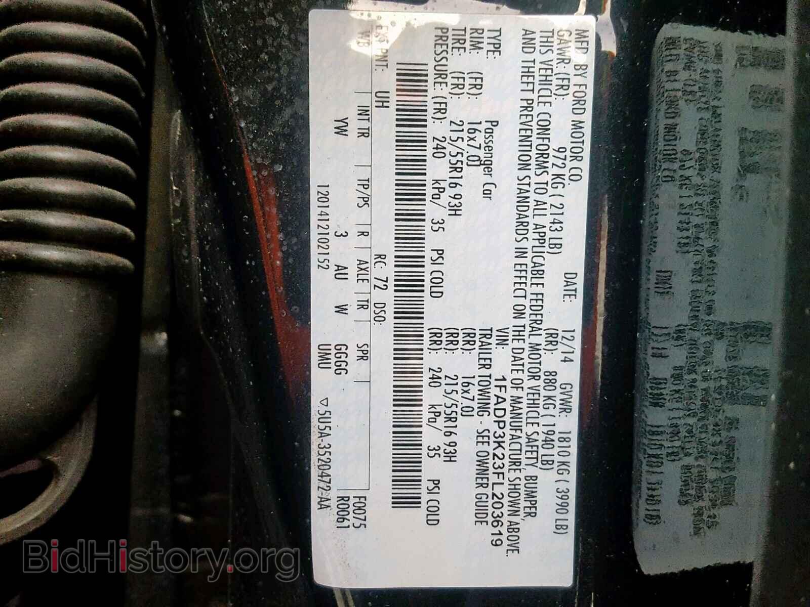 2015 FORD FOCUS SE - VIN: 1FADP3K23FL203619 - Фото 10