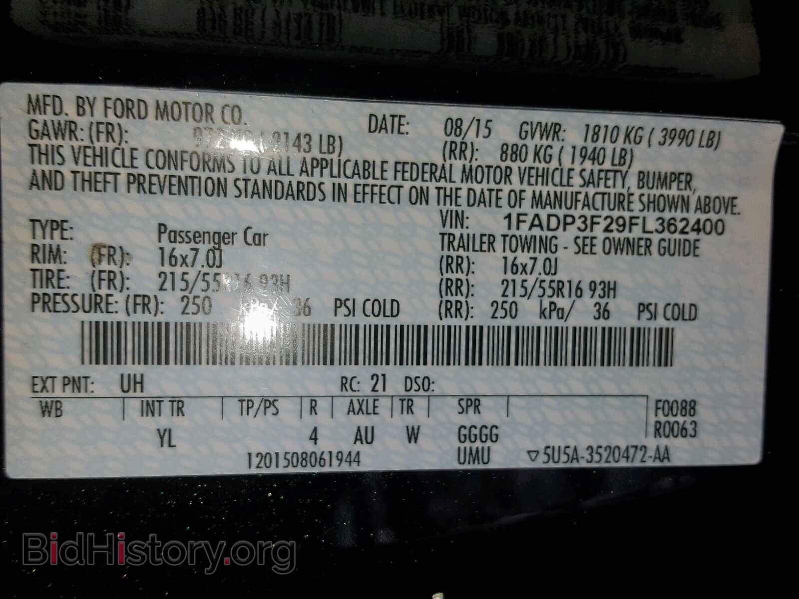 2015 FORD FOCUS SE - VIN: 1FADP3F29FL362400 - Фото 10