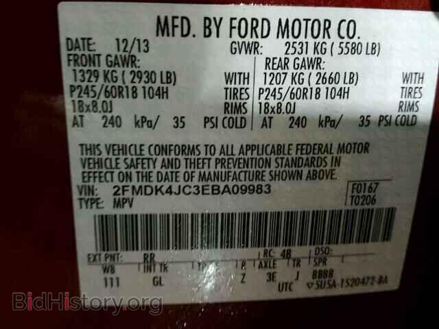2014 FORD EDGE - VIN: 2FMDK4JC3EBA09983 - Photo 10