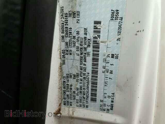 2004 FORD ECONOLINE - VIN: 1FTNE24L44HA04714 - Photo 10