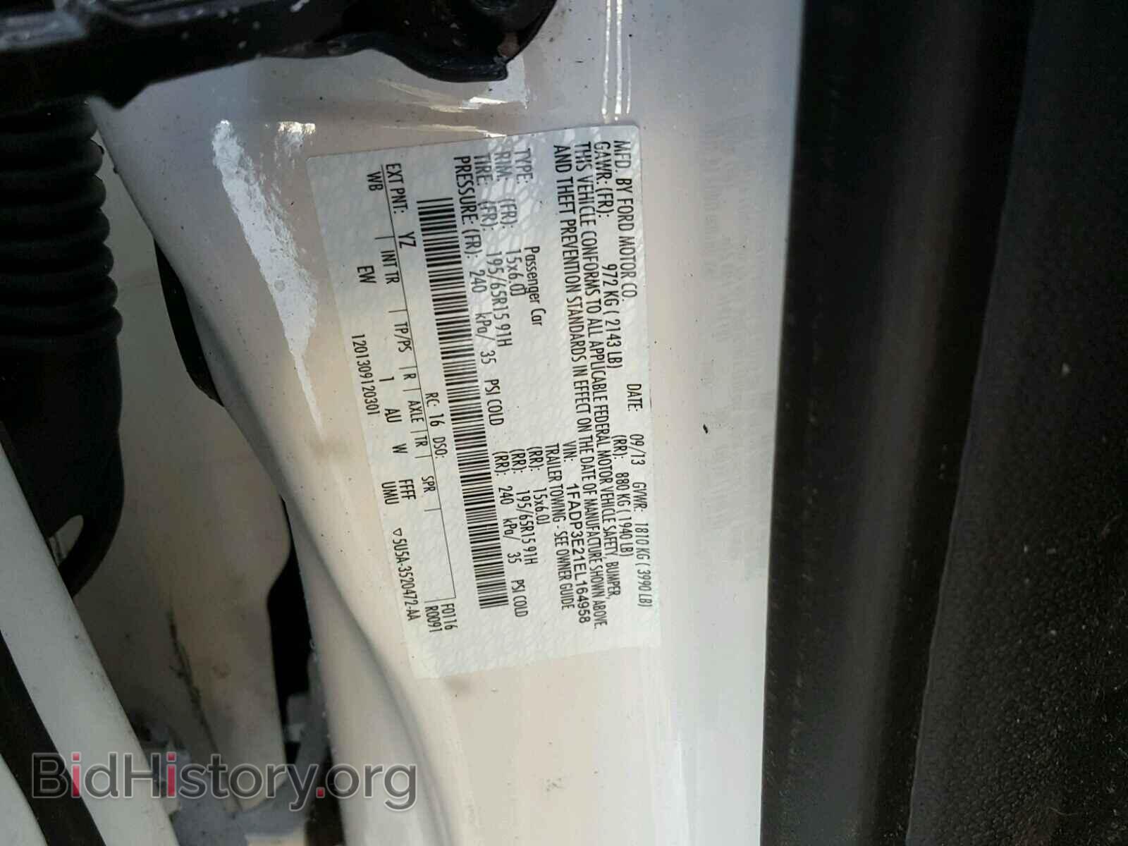 2014 FORD FOCUS - VIN: 1FADP3E21EL164958 - Фото 10