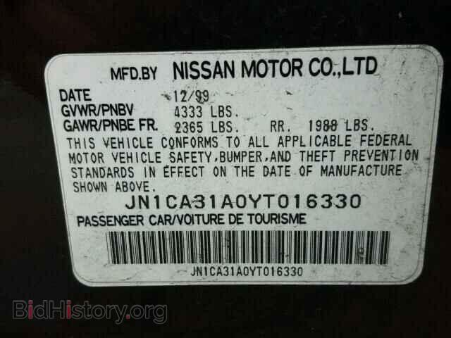 2000 NISSAN MAXIMA - VIN: JN1CA31A0YT016330 - Фото 10