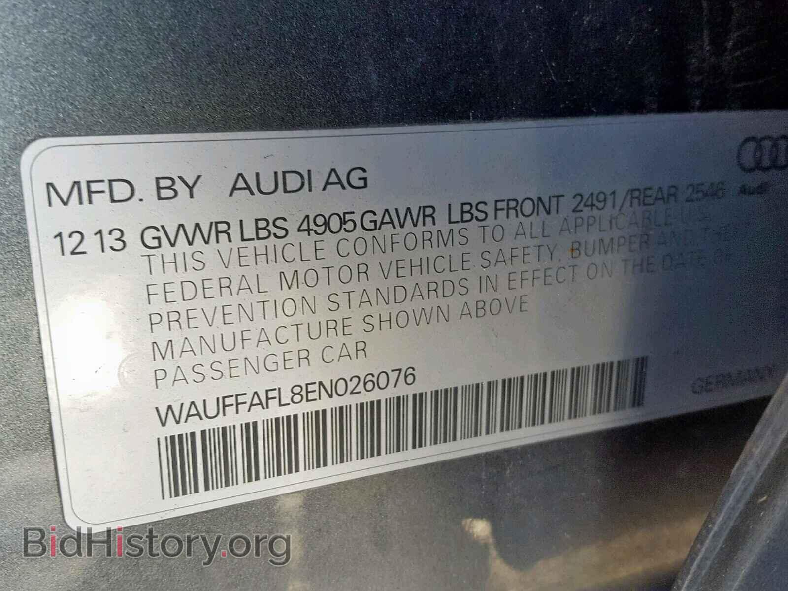 2014 AUDI A4 - VIN: WAUFFAFL8EN026076 - Фото 10