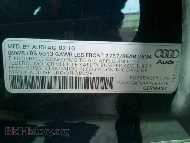 2010 AUDI A6 - VIN: WAUKGAFB4AN063316 - Фото 10