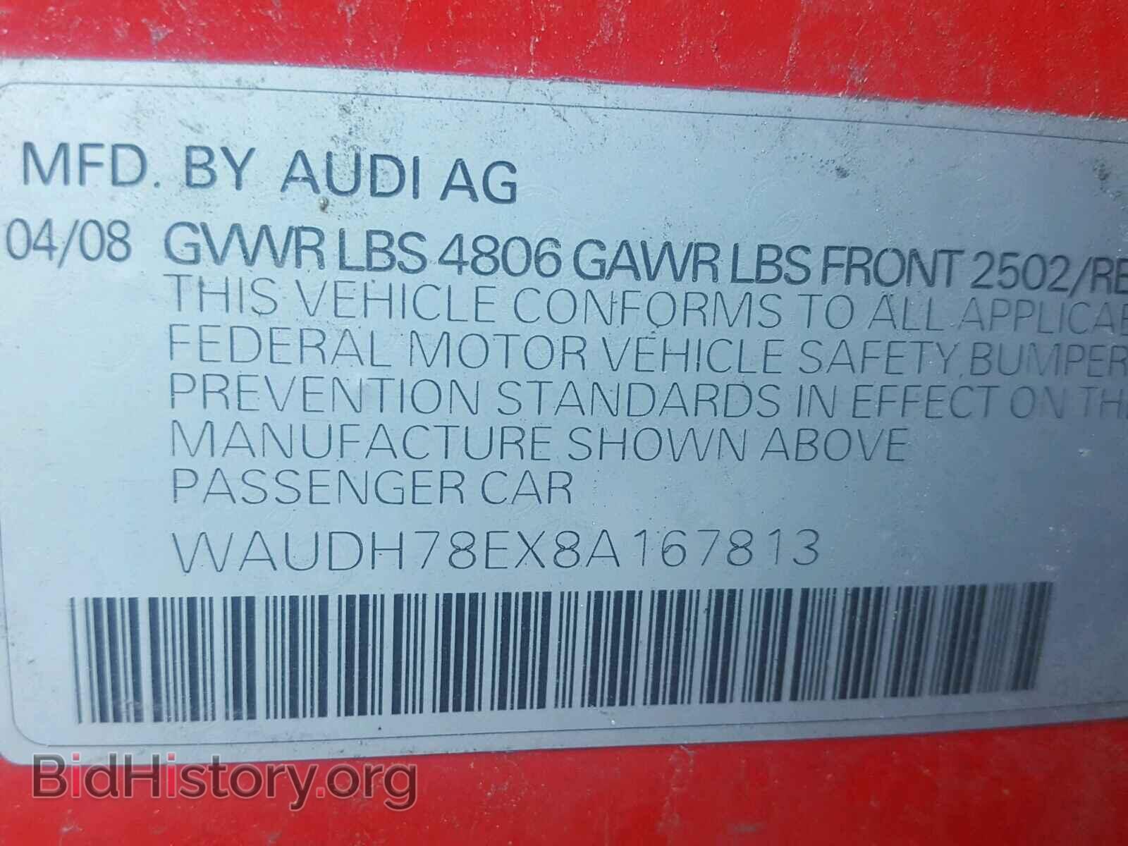2008 AUDI A4 - VIN: WAUDH78EX8A167813 - Photo 10