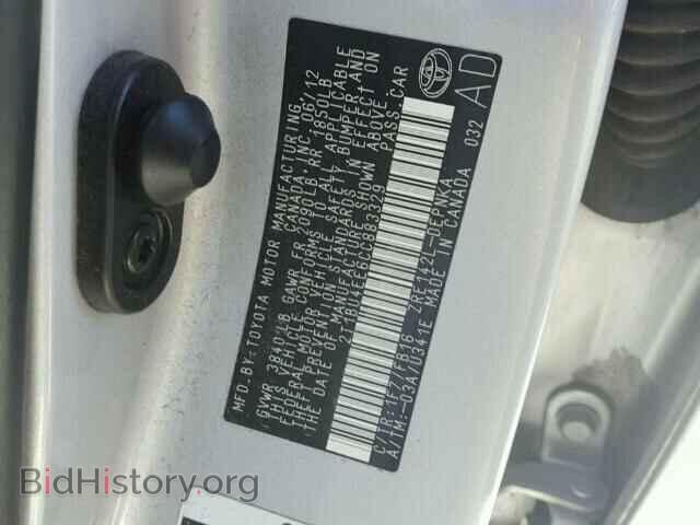 2012 TOYOTA COROLLA - VIN: 2T1BU4EE6CC883329 - Фото 10