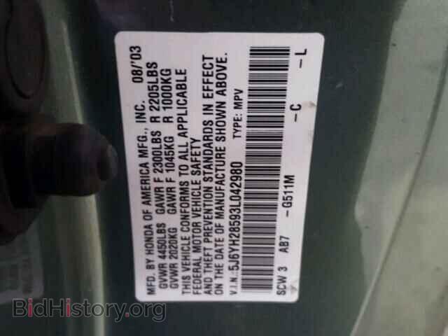 2003 HONDA ELEMENT - VIN: 5J6YH28593L042980 - Photo 10