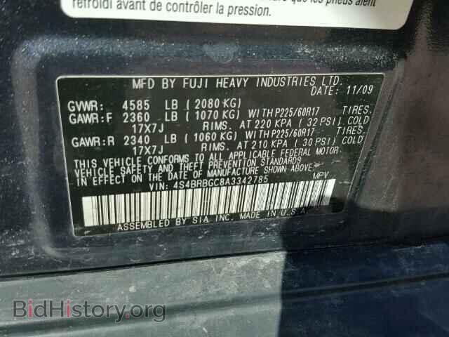 2010 SUBARU OUTBACK - VIN: 4S4BRBGC8A3342785 - Photo 10