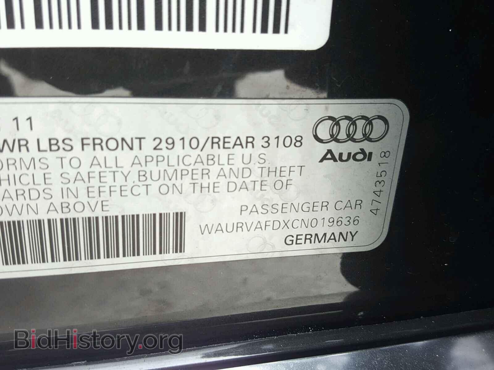 2012 AUDI A8 - VIN: WAURVAFDXCN019636 - Photo 10