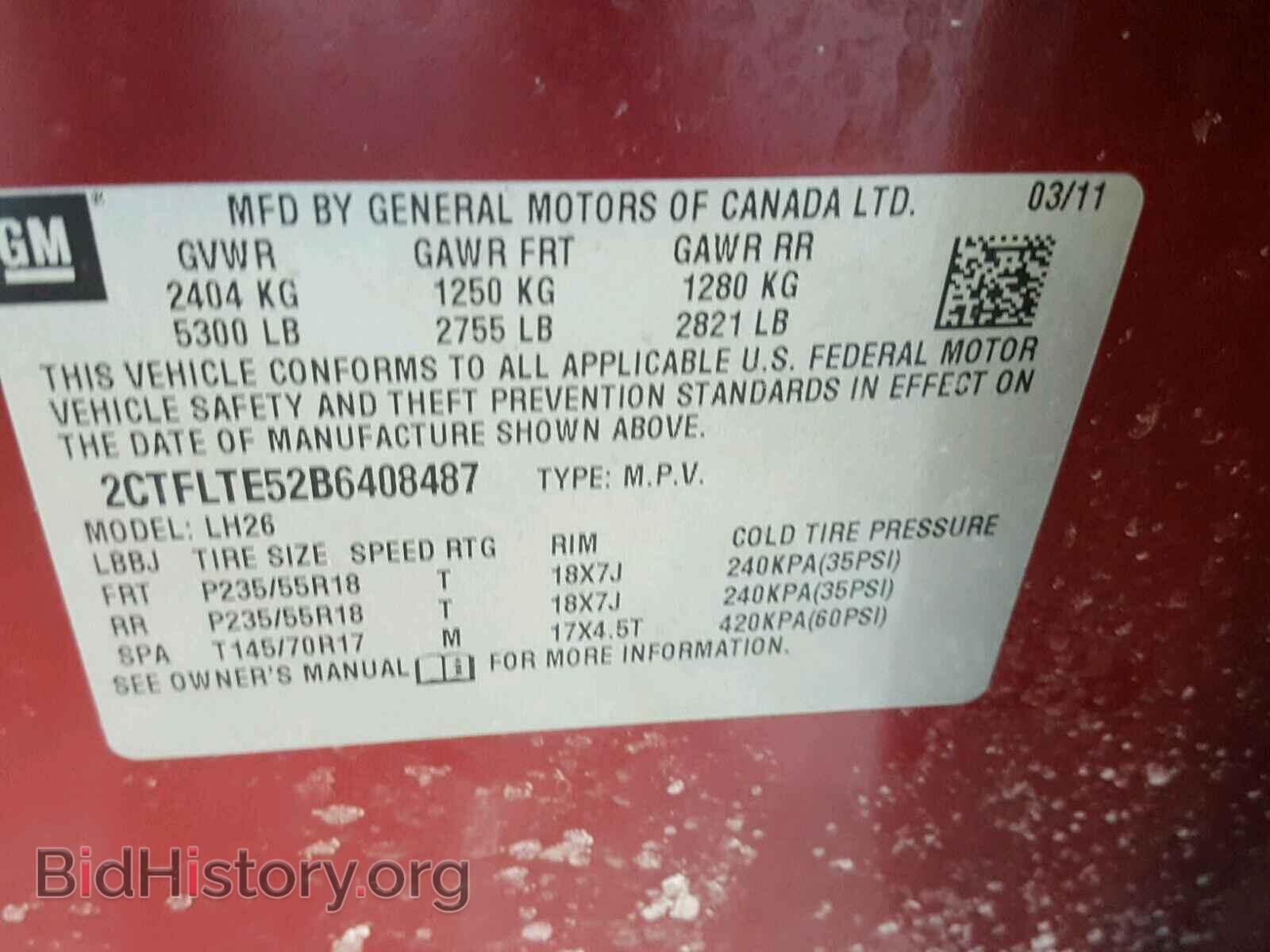 2011 GMC TERRAIN - VIN: 2CTFLTE52B6408487 - Photo 10
