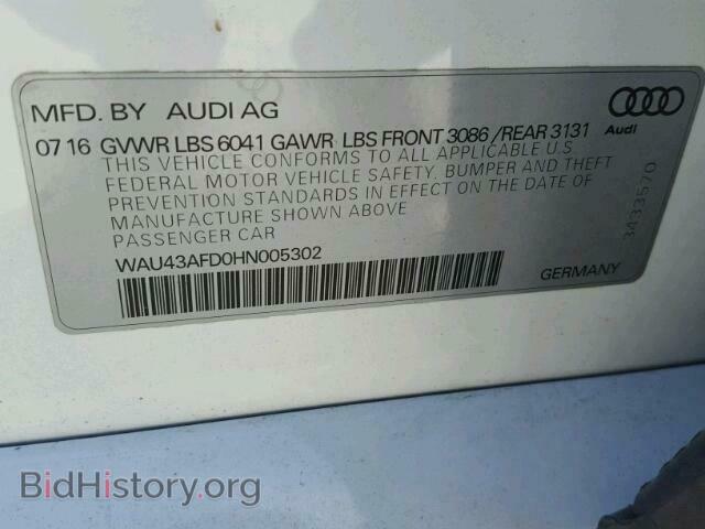 2017 AUDI A8 - VIN: WAU43AFD0HN005302 - Фото 10