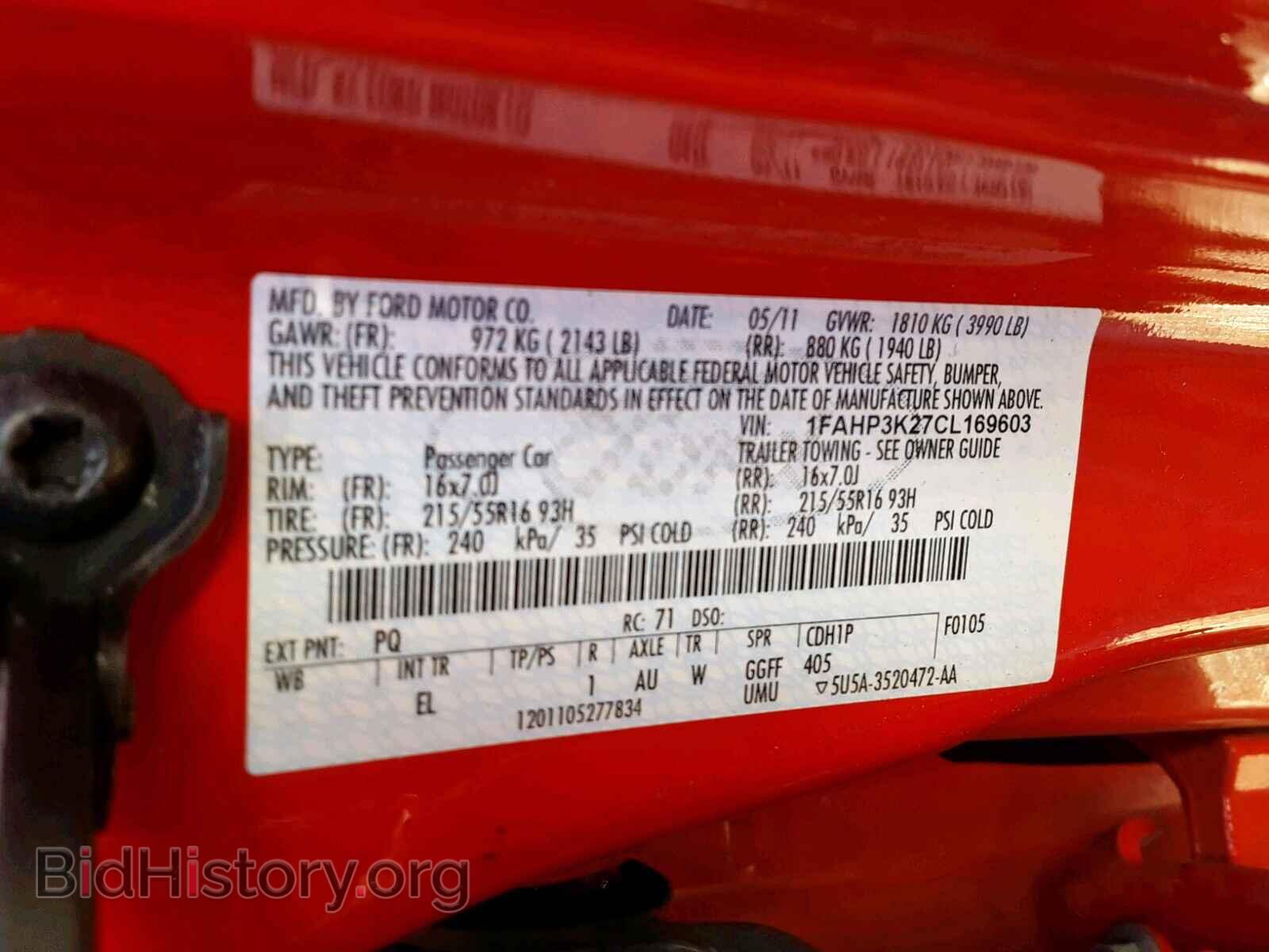 2012 FORD FOCUS SE - VIN: 1FAHP3K27CL169603 - Фото 10