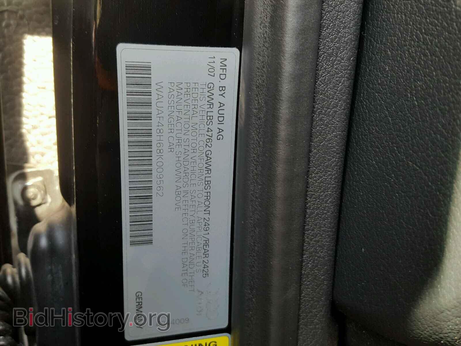 2008 AUDI A4 - VIN: WAUAF48H68K009562 - Фото 10