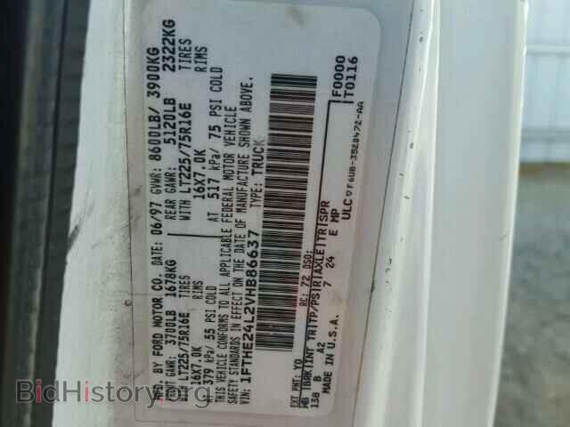 1997 FORD ECONOLINE - VIN: 1FTHE24L2VHB86637 - Фото 10