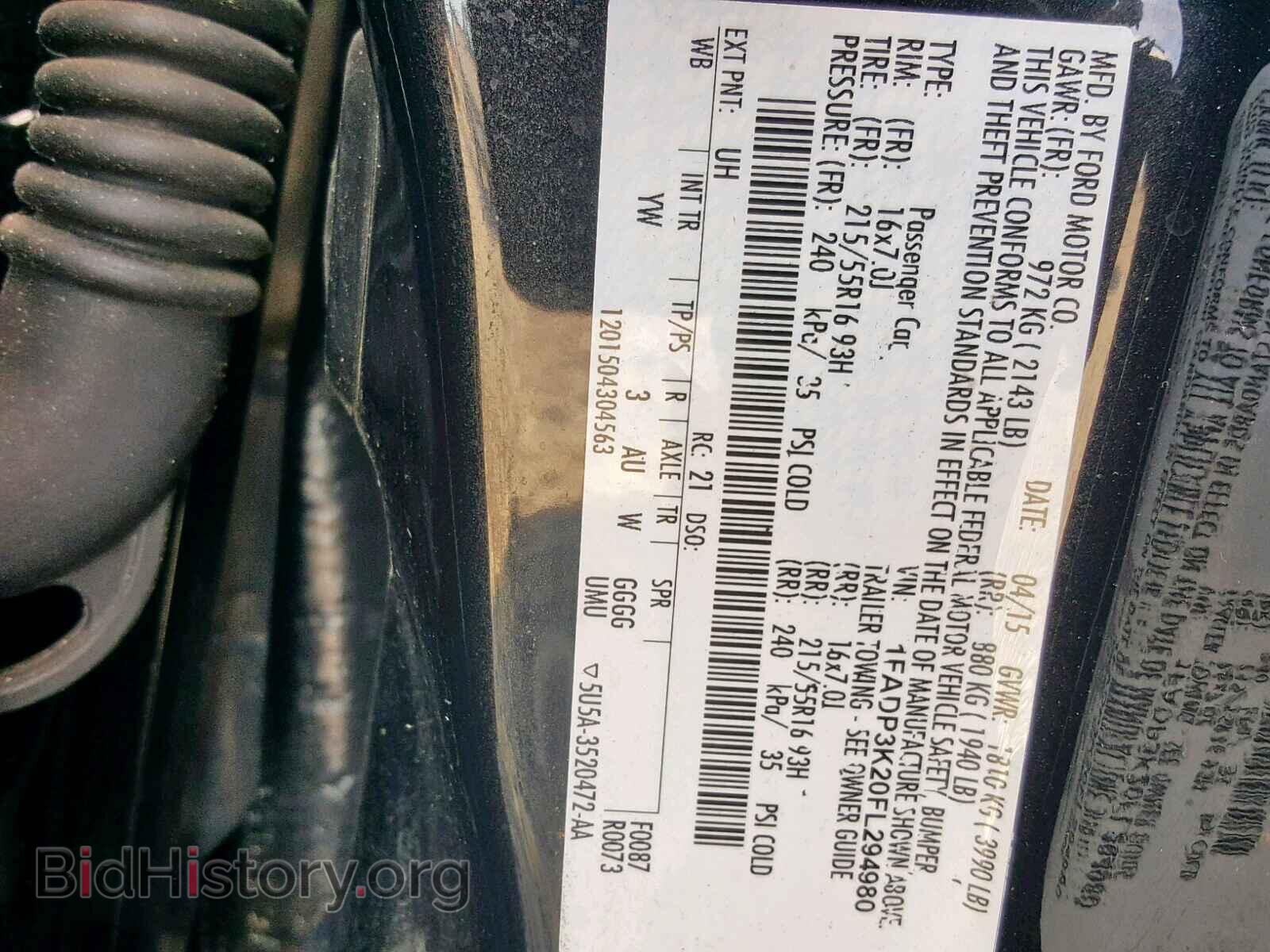 2015 FORD FOCUS SE - VIN: 1FADP3K20FL294980 - Фото 10