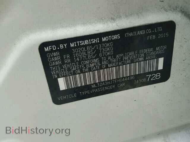 2015 MITSUBISHI MIRAGE - VIN: ML32A3HJ7FH044496 - Фото 10